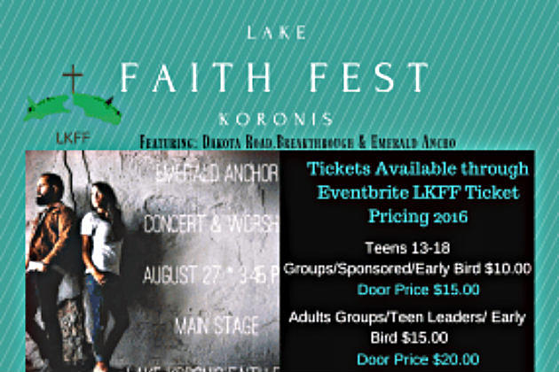 Lake Koronis FaithFest in Paynesville Saturday August 27th