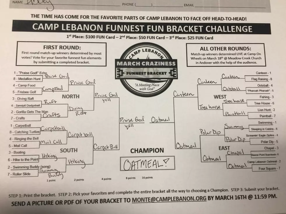 The Camp Lebanon March Madness Bracket [Fill Yours Out Now!]
