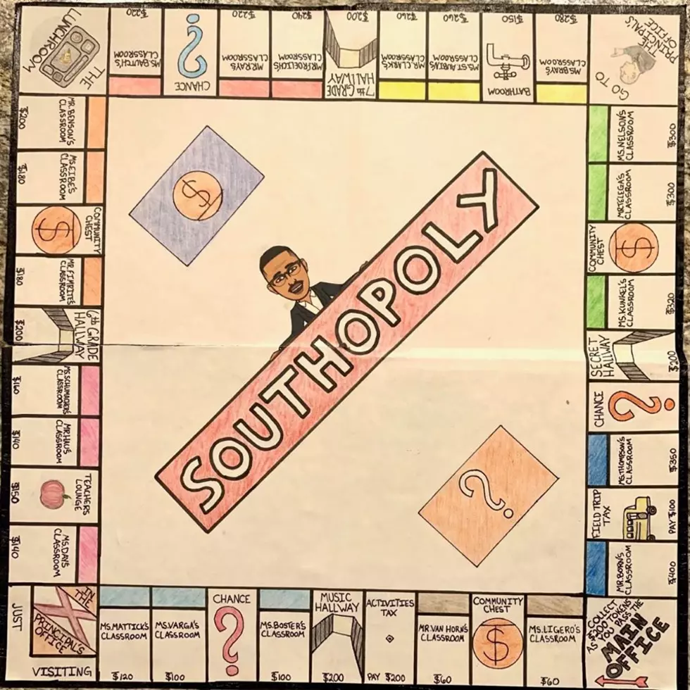 South Junior High Student Creates Monopoly Board About South