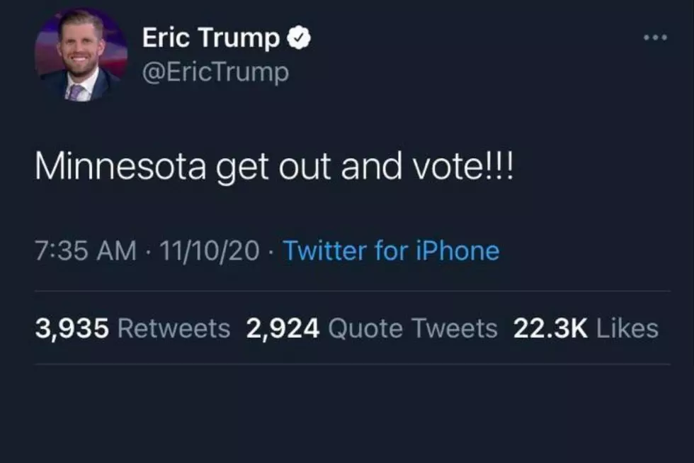 Whoops! Trump's Son Encourages MN to Vote One Week After Election