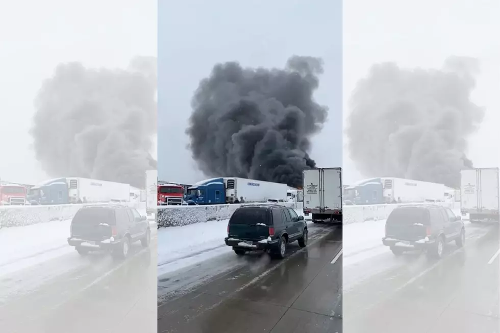 Icy Roads Cause Pileup, Vehicle Fire on I-94 Thursday [WATCH]