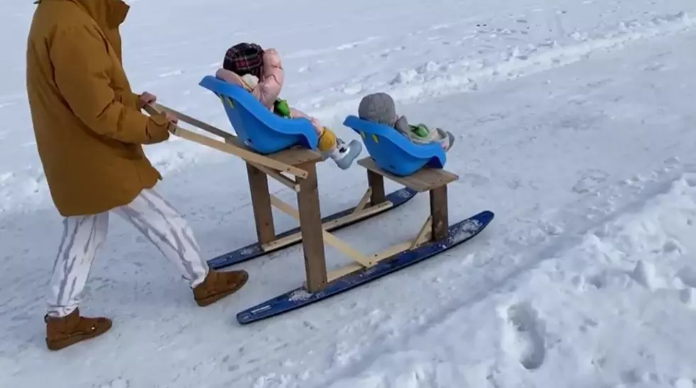 MN Dad Builds “Darwin Award” Sled Stroller for Kids [VIDEO]