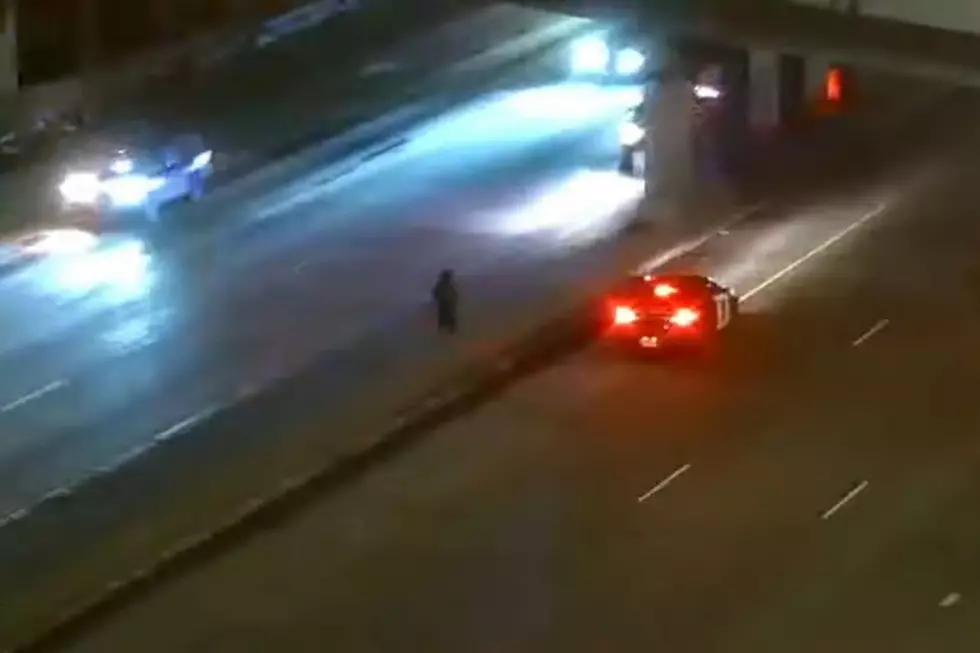 MN State Patrol Rescue Pedestrian Stuck on Highway [WATCH]