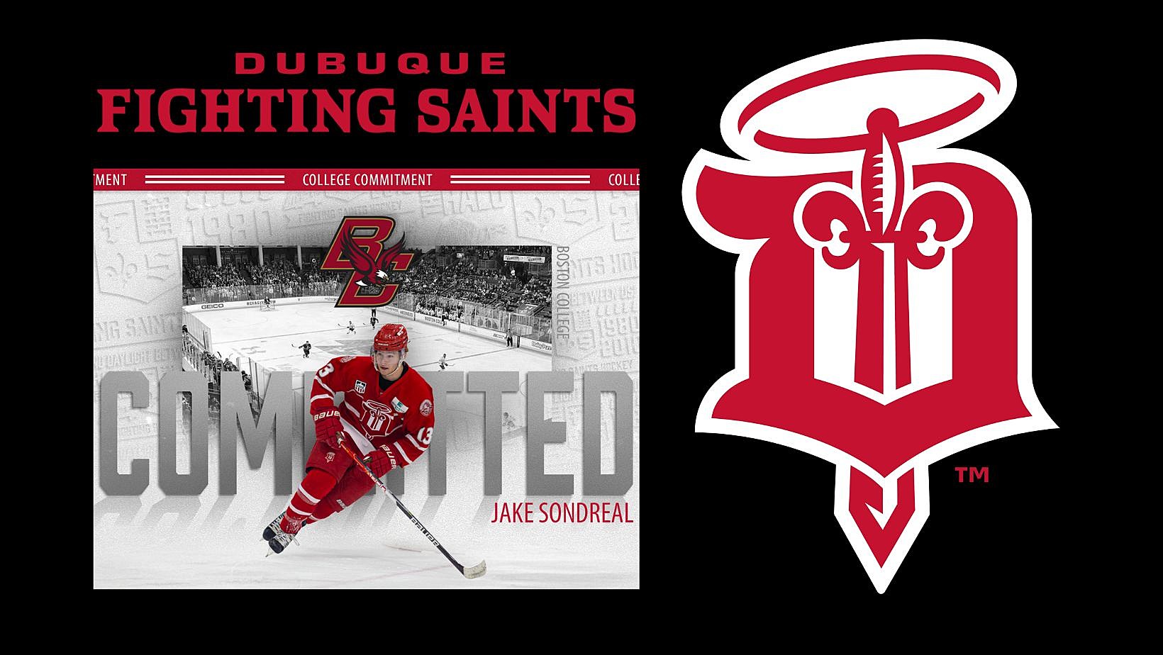 Dubuque Fighting Saints Sondreal Commits to Boston College