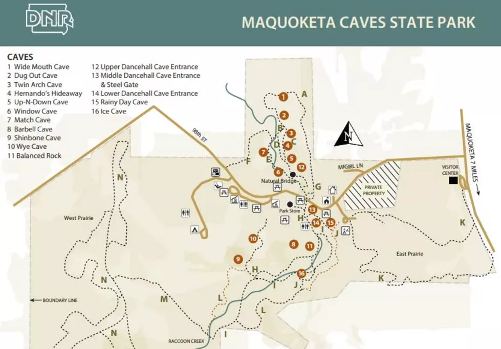 Credit: Iowa DNR Maquoketa Caves State Park Map