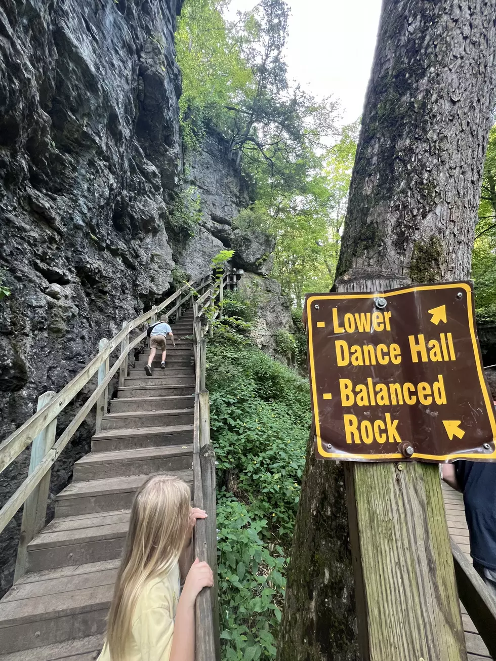 Credit: Tom Drake Balanced Rock sits just above Lower Dance Hall Cave.