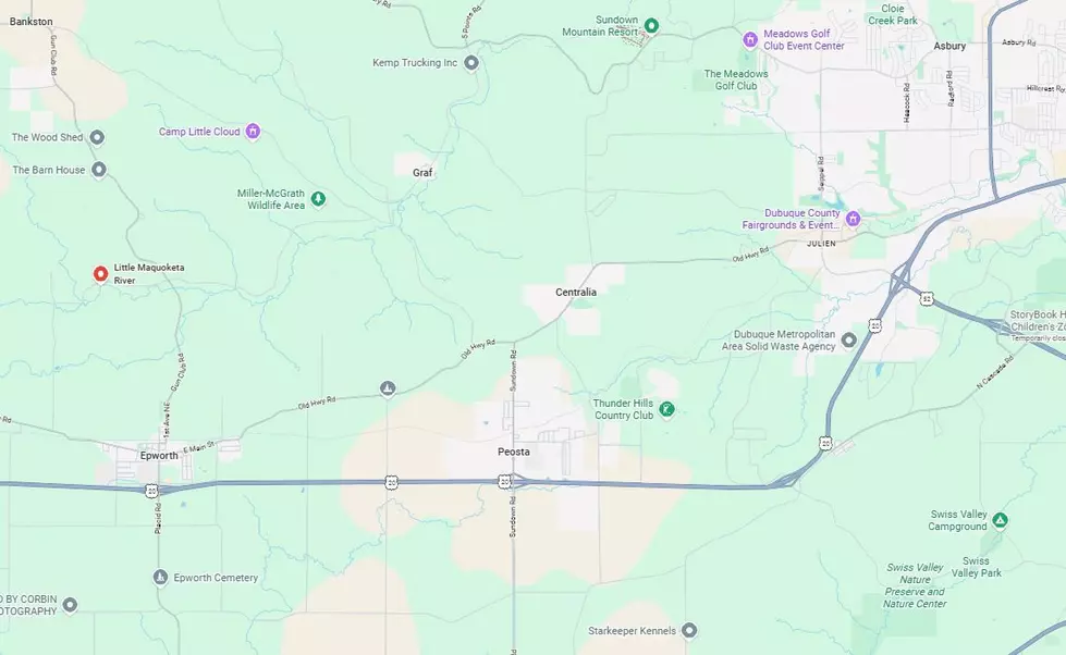 Credit: Google Maps | The Little Maquoketa River and it's tributaries near Peosta.