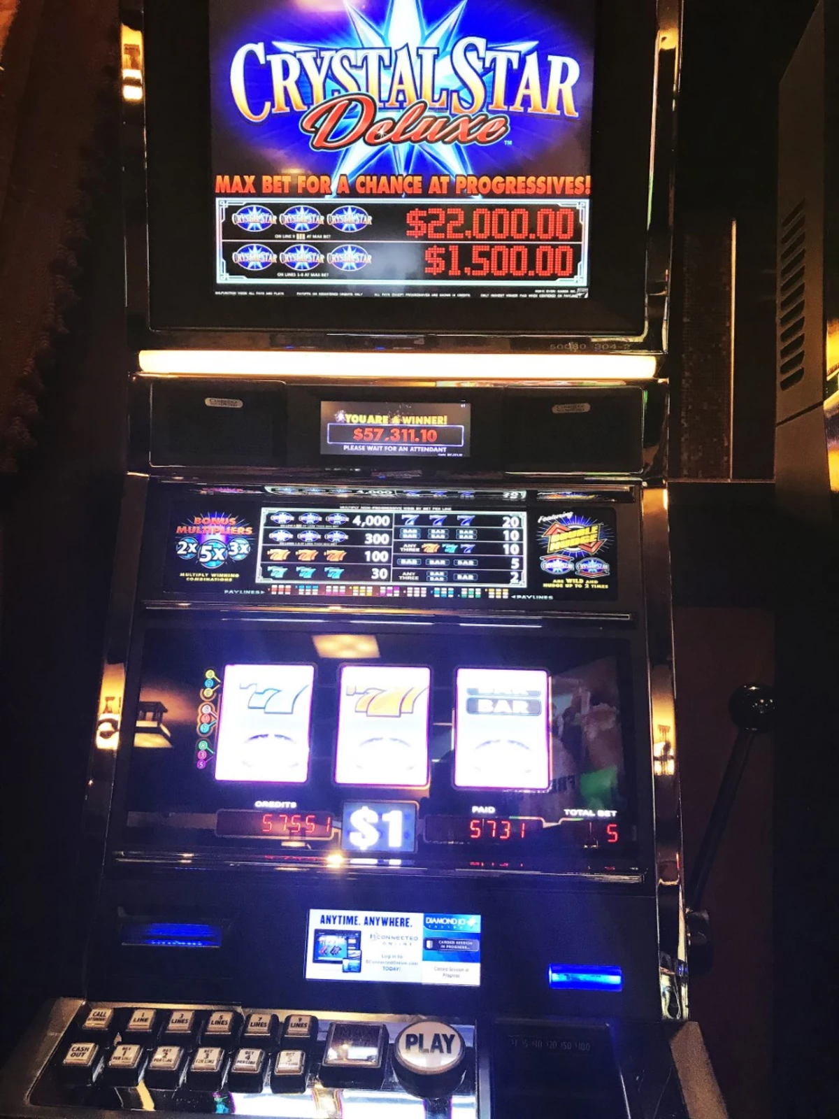 Diamond lotto slot machine
