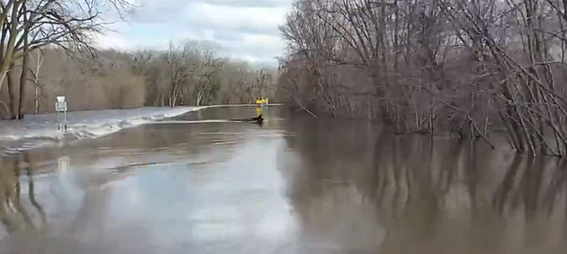 WATCH: MnDOT Drone Flooded Road Footage In Le Sueur