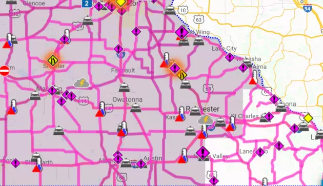 SE Minnesota Roads Are Snow Covered And Slow