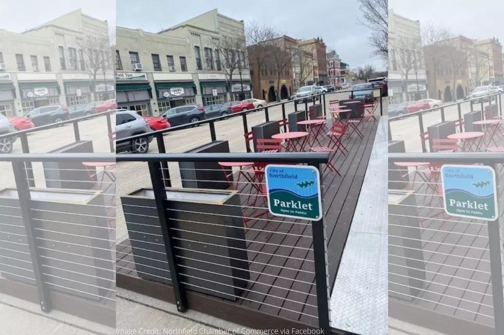 Downtown Northfield Adds Outdoor Seating With “Parklet”