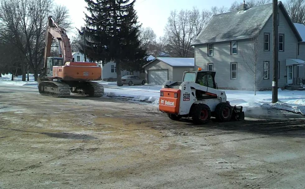 Cold Weather Brings About Street Flooding In Faribault