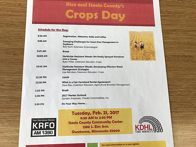 Rice and Steele County Crops Day Tuesday