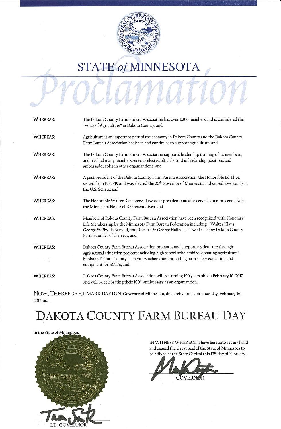 Feb. 16 was Dakota County Farm Bureau Day