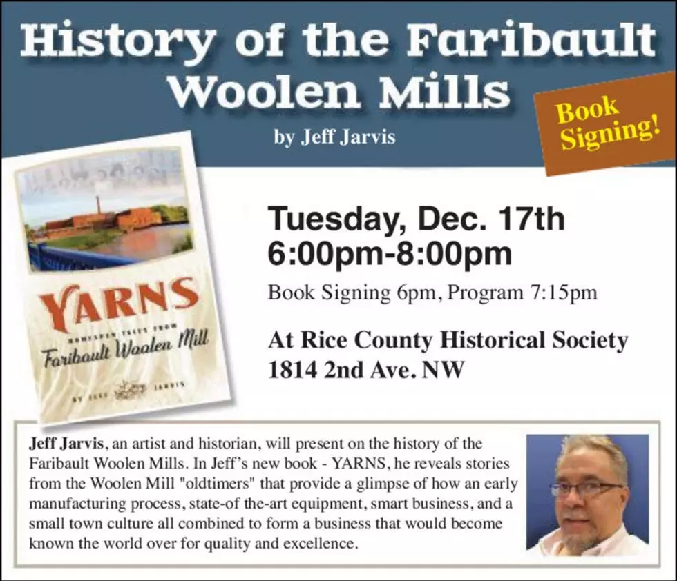 Woolen Mill Book Author to be On KDHL and at Rice County Museum