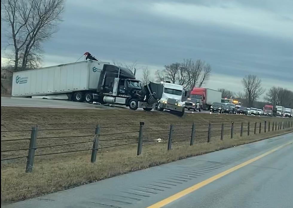 Straight Line Winds Believed to be Culprit in Semis Blown Off I-35