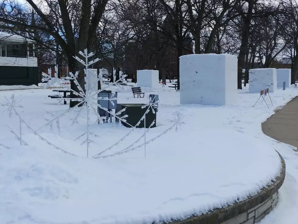 Snow Monoliths Appear in Owatonna&#8217;s Central Park