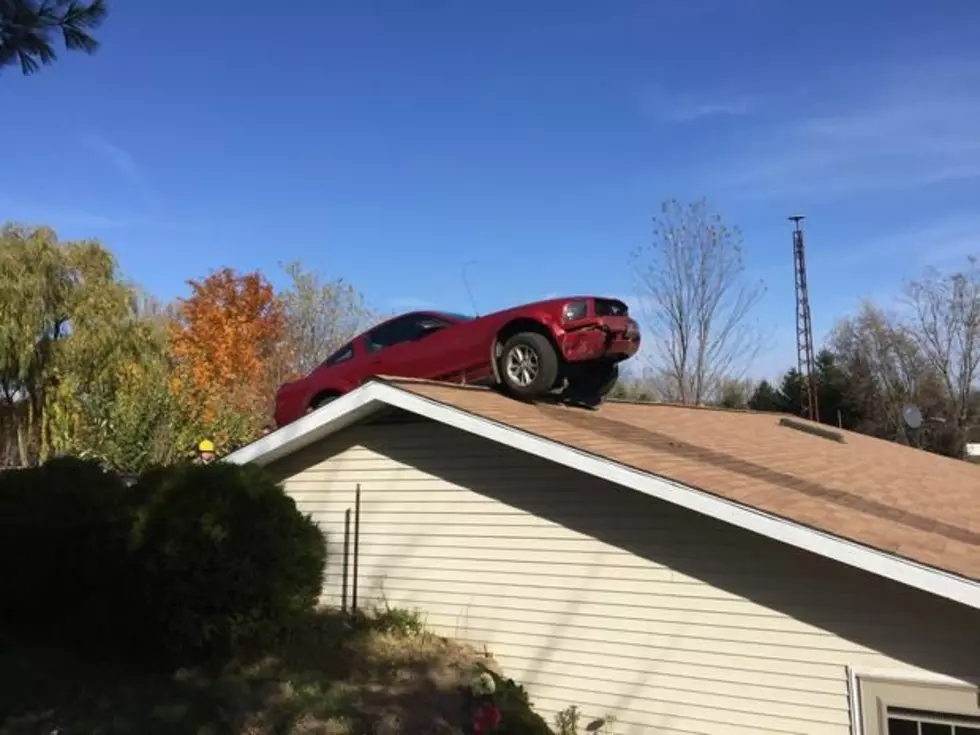 Car Crashes Onto Roof