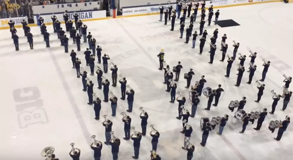 Michigan Marching Band Performs on Ice And, Amazingly, No One Falls Down [VIDEO]