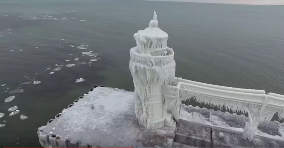 The St. Joe Lighthouse Is Frozen