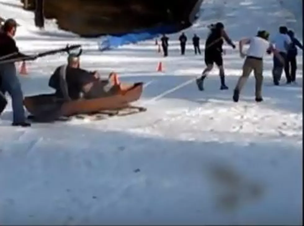 A Human Dog Sled Race Is Happening In Grand Haven MI