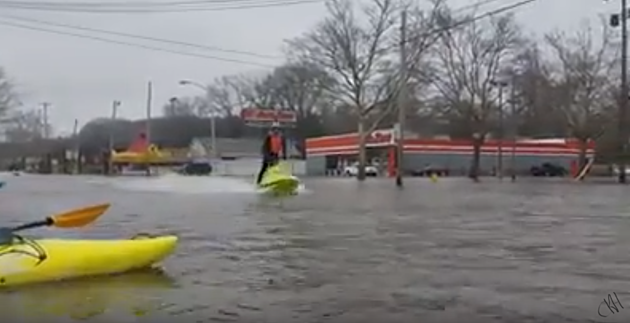 Jet Skis and Kayaks on the Streets of Kalamazoo