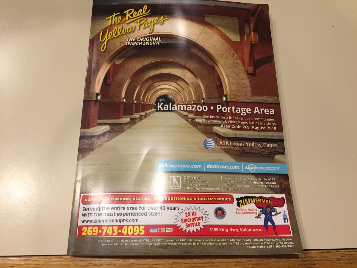 The REAL Kalamazoo Yellow Pages Landed On My Doorstep