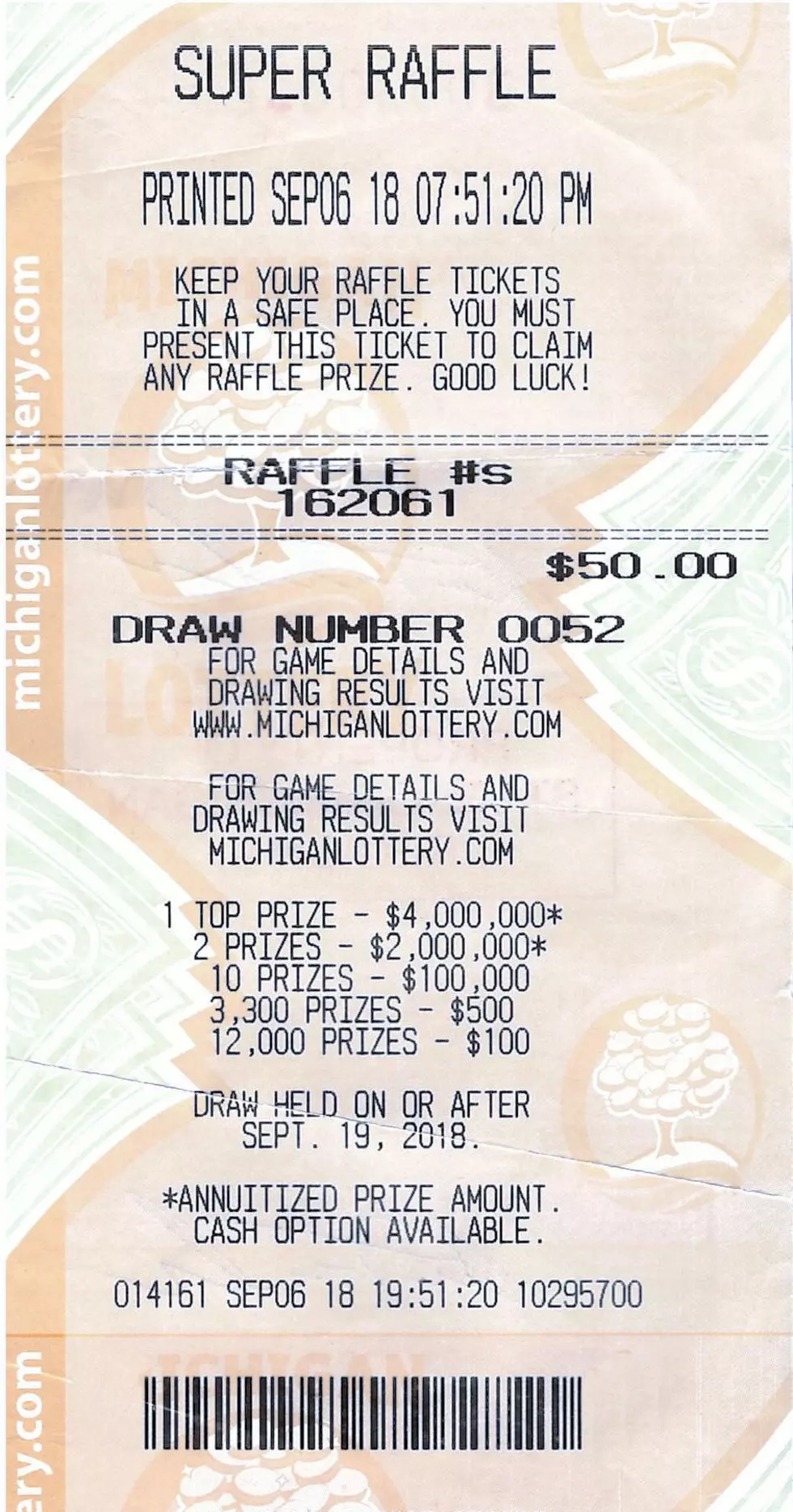 Battle Creek Score Scores $100 Grand With Lottery Raffle Ticket