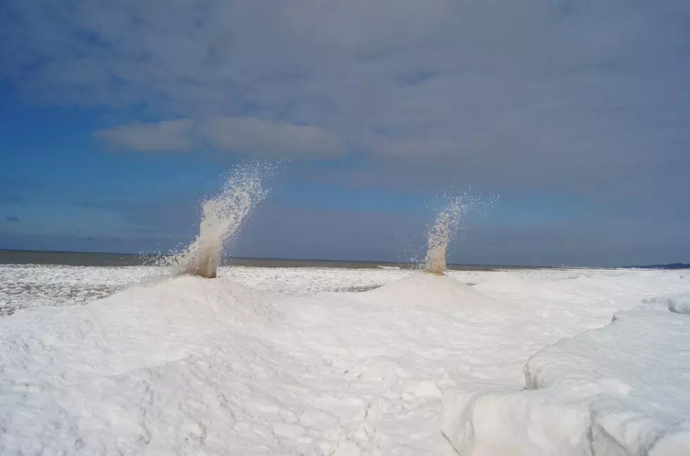 National Weather Service Shows Us Ice Volcanoes In Lake Michigan