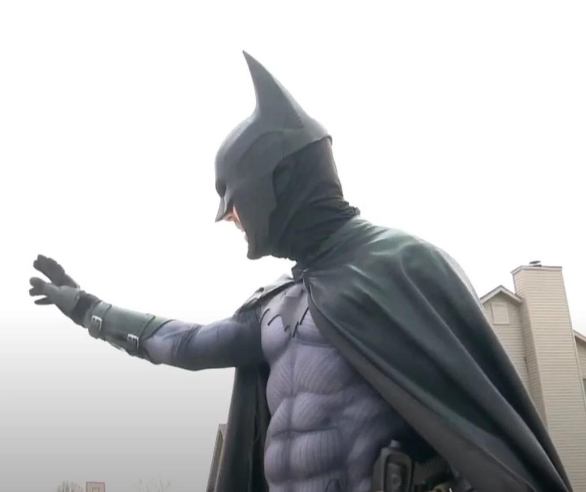 Indiana Man Dressed as Batman Hands Out Coronavirus Masks