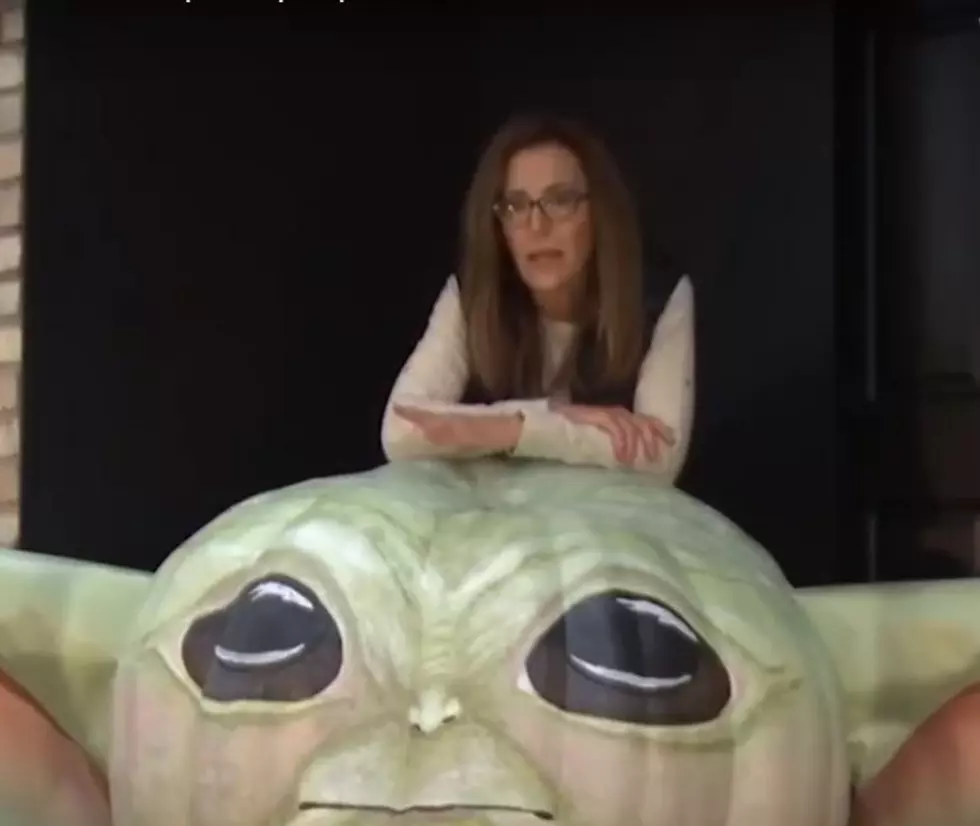 Ohio Woman Created a Huge Baby Yoda Pumpkin