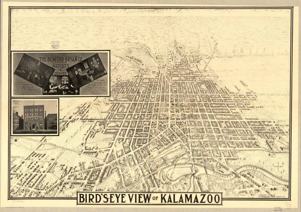 Look At This Rare 1908 Bird's-Eye View Map Of Kalamazoo