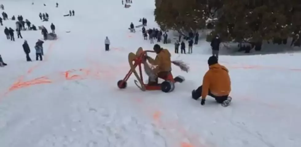 Watch: The Wins and Fails From Battle Creek&#8217;s Carboard Sled Race