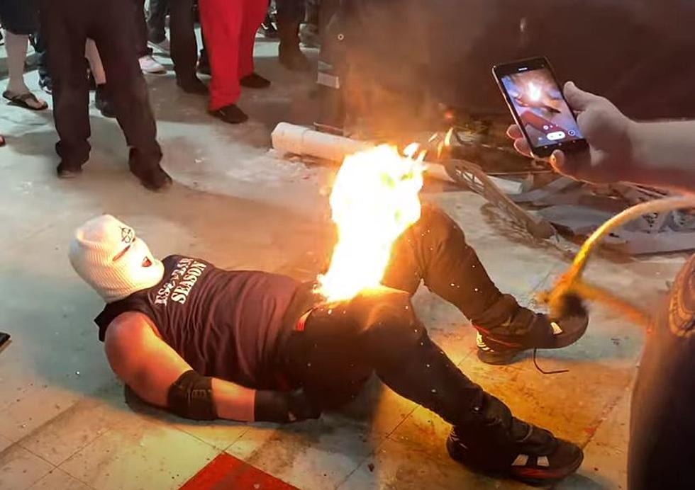Watch Indianapolis Wrestling Fire Stunt Go Very Wrong