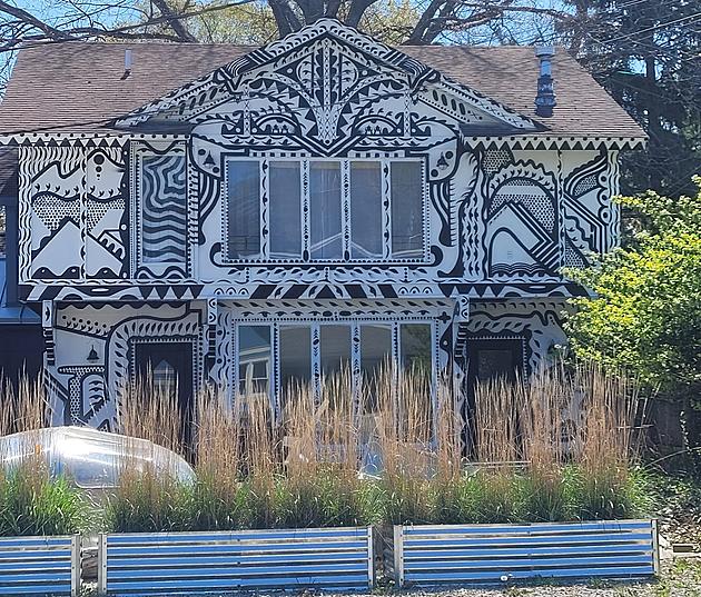 This House Northwest of Traverse City Is Painted Like A Blacklight Fuzzy Poster