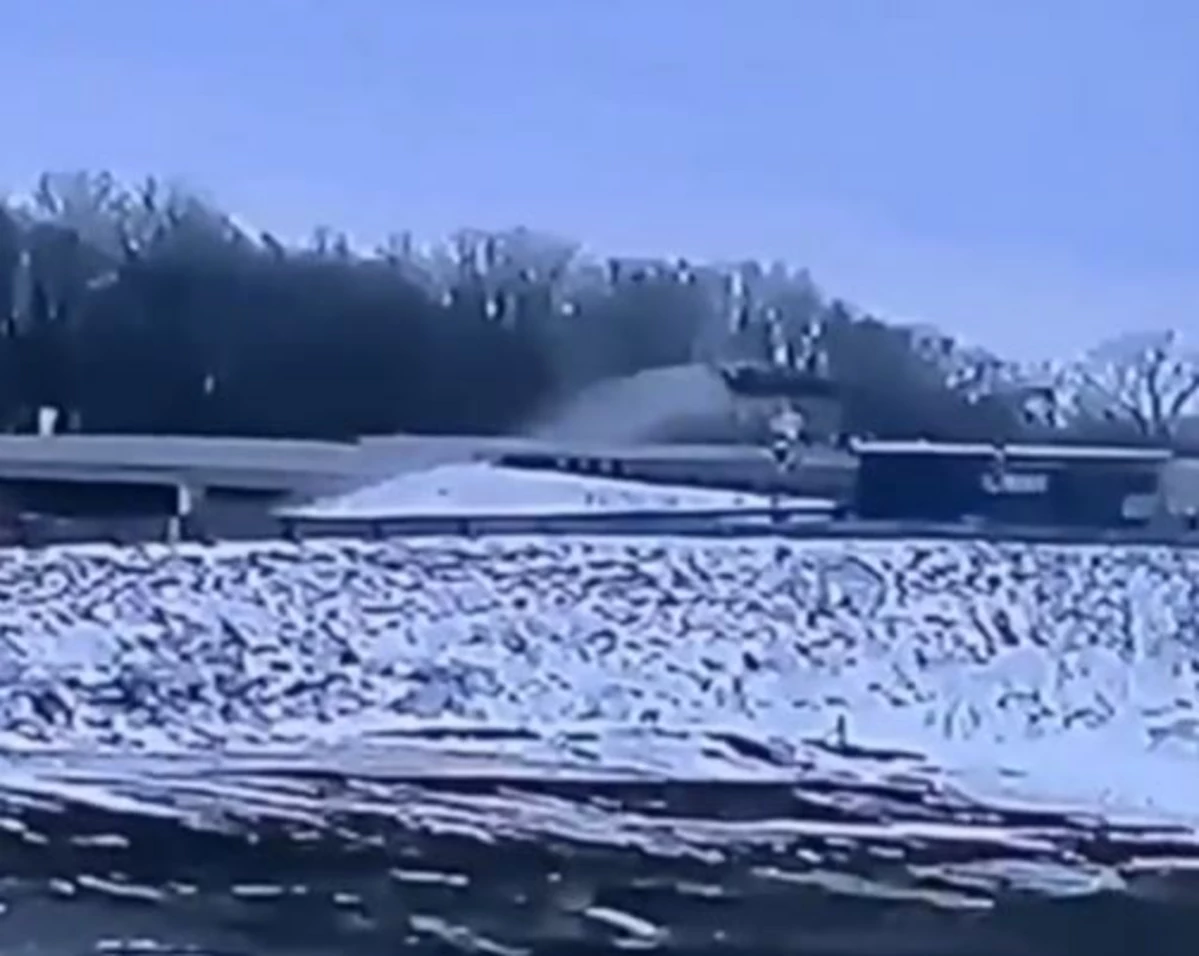 Car Jumping U.S. 131 Overpass in Dorr, Michigan Caught on Video