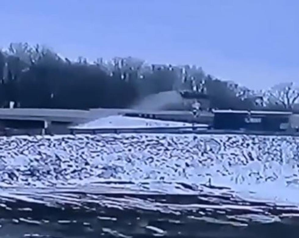 Car Jumping U.S. 131 Overpass in Dorr, Michigan Caught on Video