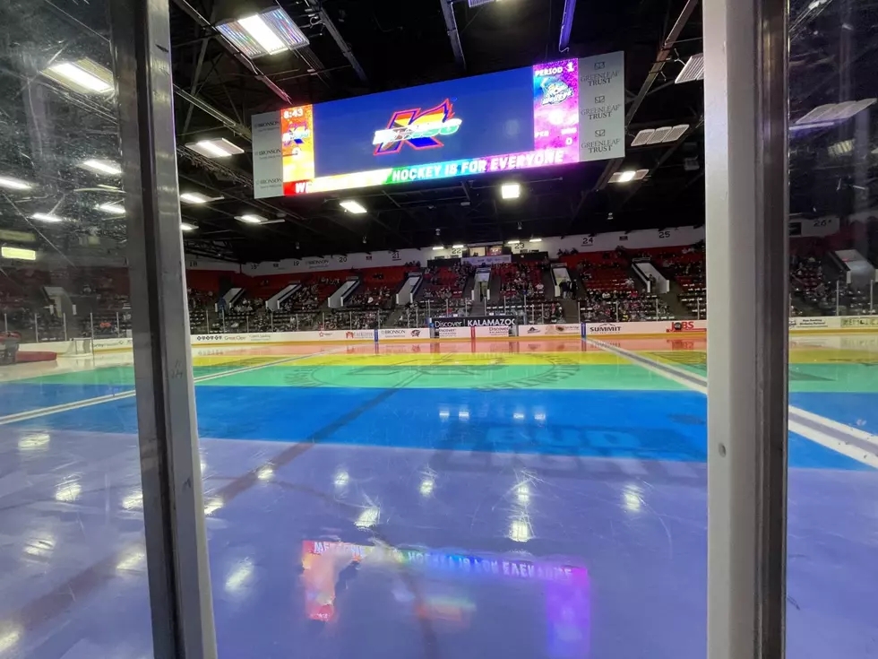 The Kalamazoo Wings Get a Shoutout from NHL for Rainbow Ice Game