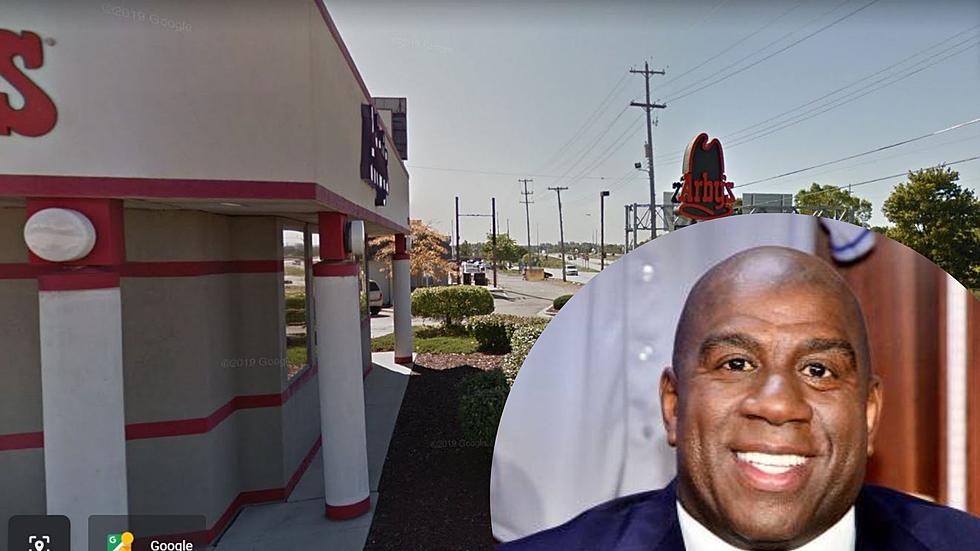 Rare Original Photo Of Magic Johnson At Arby's in East Lansing