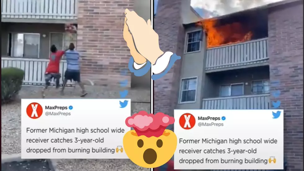 Watch: Kalamazoo Native Catches Baby Falling from Fiery Building
