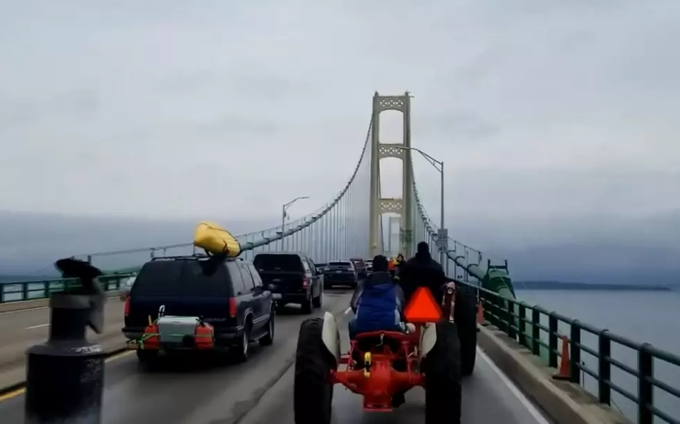 Over 1000 Vintage Tractors Are Crossing The Mackinac Bridge This Weekend