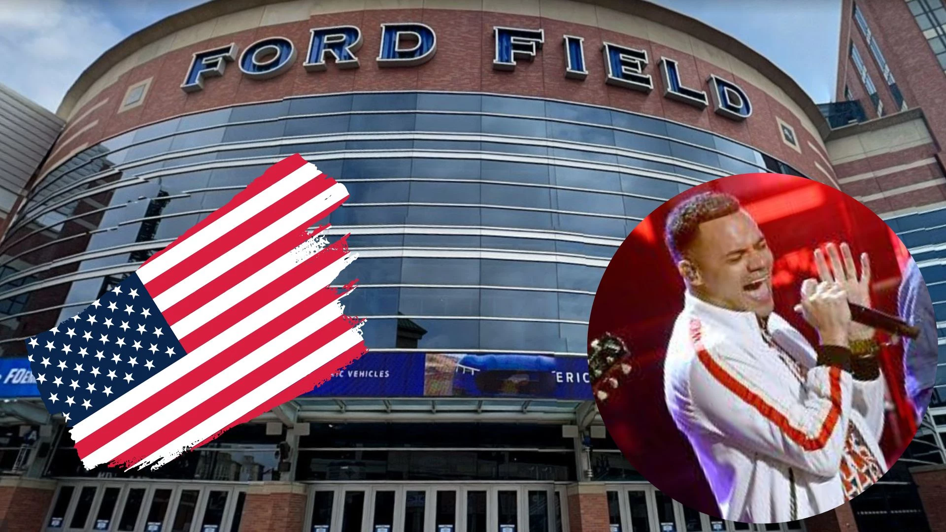 Battle Creek's Tauren Wells National Anthem Lions Thanksgiving