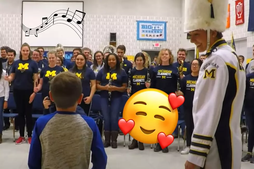 Watch: 11 Year Old Marching Band Super Fan Gets Thrill of A Lifetime in Ann Arbor, MI