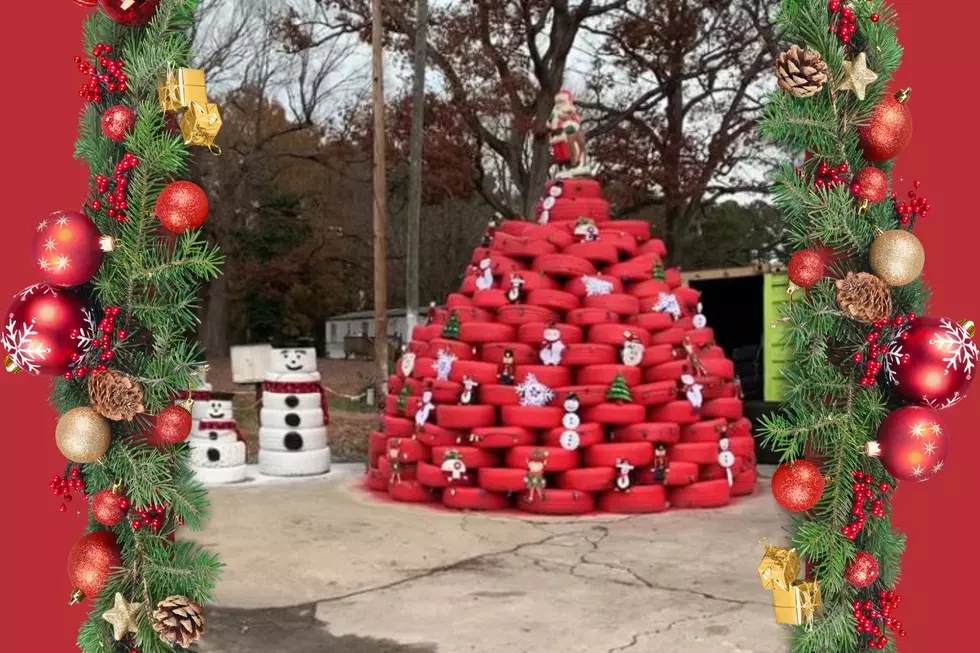 A Michigan Yard is Covered in Christmas Decorations Made of Tires