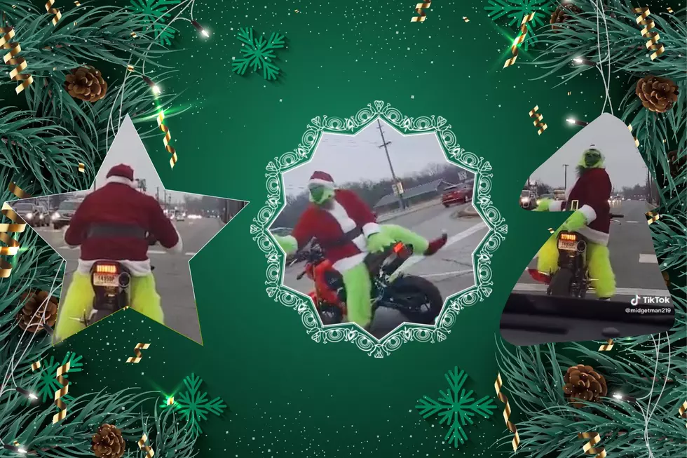 The Grinch Was Spotted in Michigan City, Indiana on a Honda