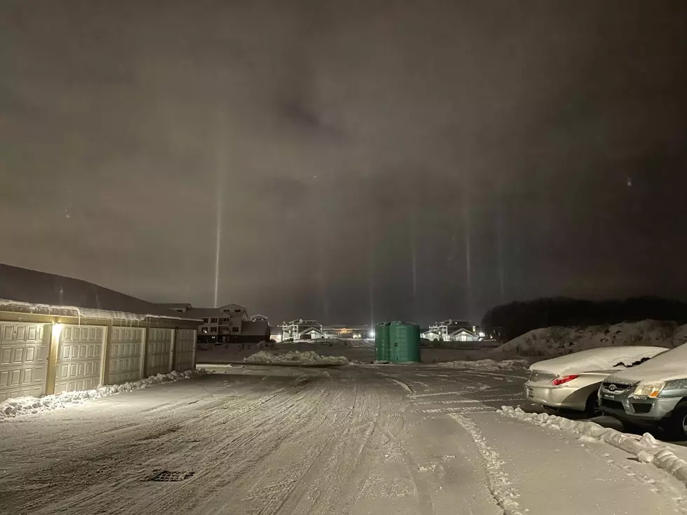 How Rare Are These Stunning Light Pillars in Michigan? &#8211; Very