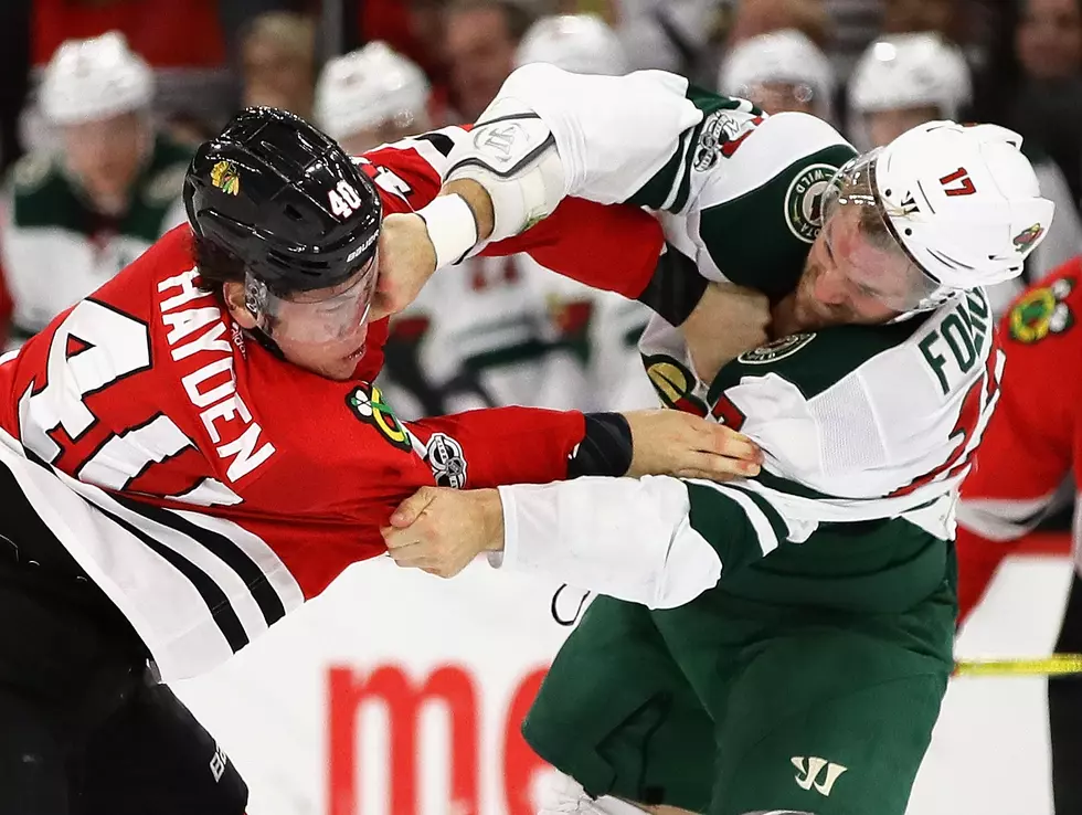 Watch Blackhawks John Hayden Land A Huge Punch In Fight