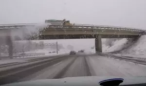 Kalamazoo Driver Nearly Killed by Falling Snow [VIDEO]