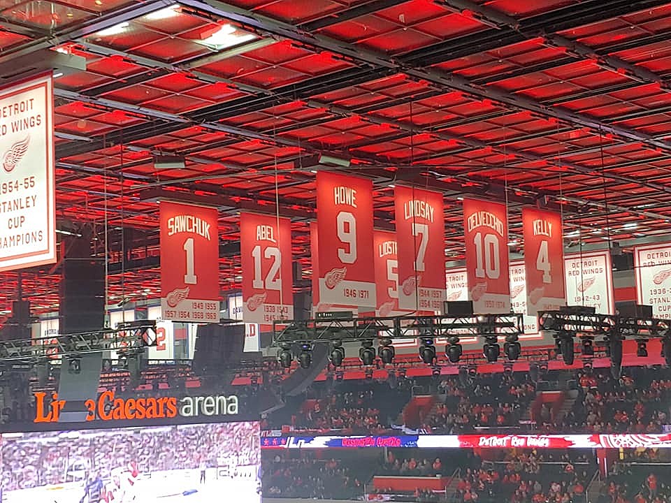 retired numbers detroit red wings
