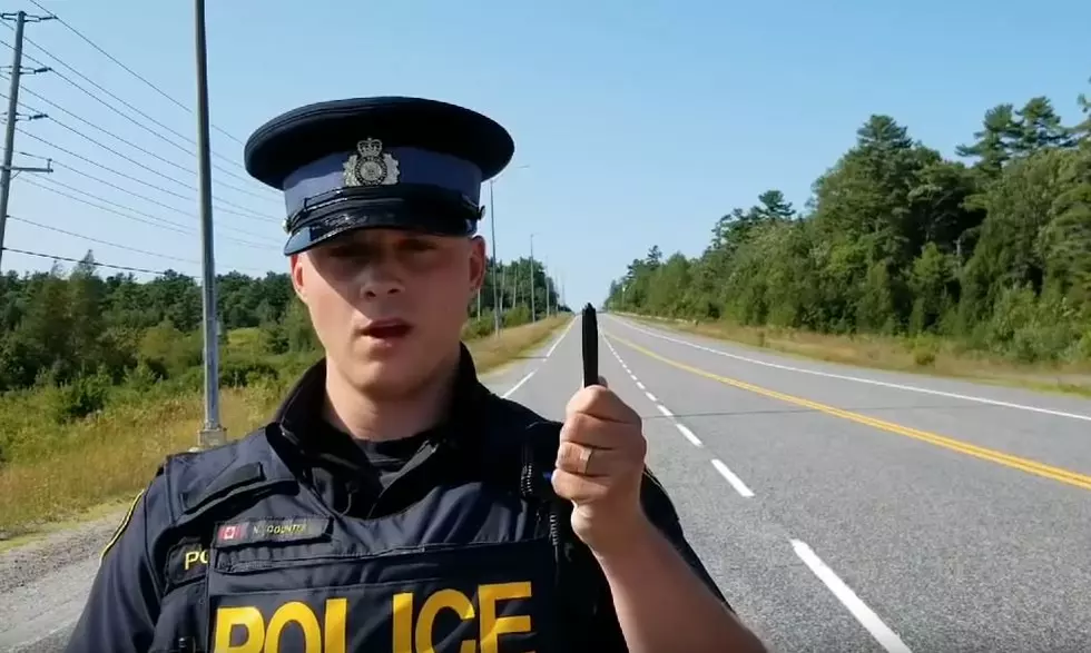 Canadian Police Officer Demonstrates Motorcycle Awareness Using Pen